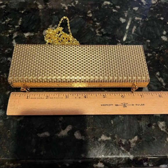 Camrose & Kross JBK Vintage Gold Minaudière Clutch w/ COA & Red Pouch - Picture 9 of 12